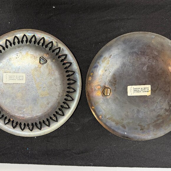 Set of 2 Vintage Egyptian Metal Wall Plates - Hosny Gomaa - Handcrafted - Picture 2 of 4
